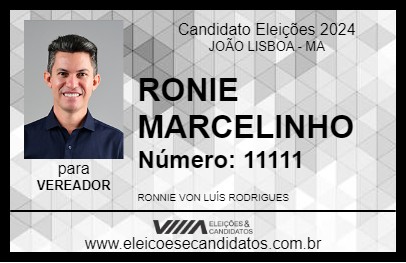 Candidato RONI MARCELINO 2024 - JOÃO LISBOA - Eleições