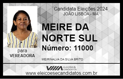 Candidato MEIRE DA NORTE SUL 2024 - JOÃO LISBOA - Eleições