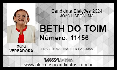 Candidato BETH DO TOIM 2024 - JOÃO LISBOA - Eleições