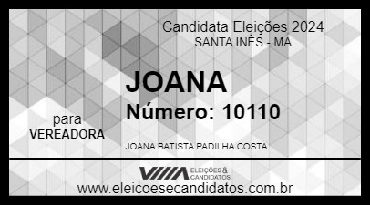 Candidato JOANA 2024 - SANTA INÊS - Eleições