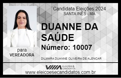 Candidato DUANNE DA SAÚDE 2024 - SANTA INÊS - Eleições