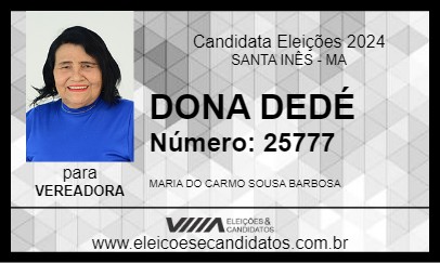 Candidato DONA DEDÉ 2024 - SANTA INÊS - Eleições