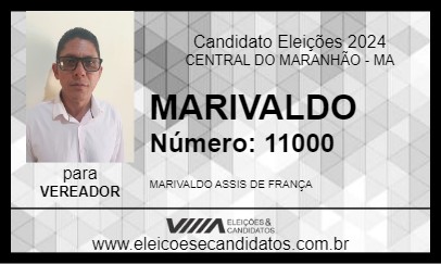 Candidato MARIVALDO 2024 - CENTRAL DO MARANHÃO - Eleições