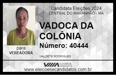 Candidato VADOCA DA COLÔNIA 2024 - CENTRAL DO MARANHÃO - Eleições