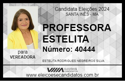 Candidato PROFESSORA  ESTELITA 2024 - SANTA INÊS - Eleições