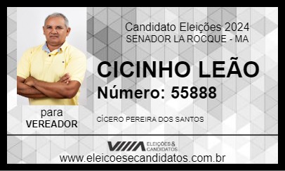 Candidato CICINHO LEÃO 2024 - SENADOR LA ROCQUE - Eleições