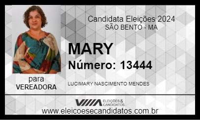 Candidato MARY 2024 - SÃO BENTO - Eleições