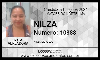 Candidato NILZA 2024 - MATÕES DO NORTE - Eleições