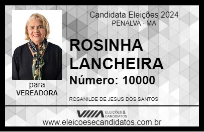 Candidato ROSINHA LANCHEIRA 2024 - PENALVA - Eleições