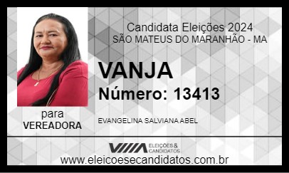 Candidato VANJA 2024 - SÃO MATEUS DO MARANHÃO - Eleições