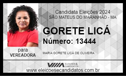 Candidato GORETE LICÁ 2024 - SÃO MATEUS DO MARANHÃO - Eleições