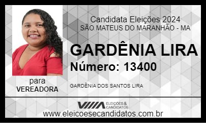 Candidato GARDÊNIA LIRA 2024 - SÃO MATEUS DO MARANHÃO - Eleições