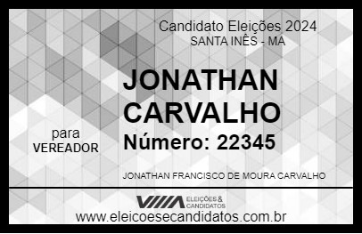 Candidato JONATHAN CARVALHO 2024 - SANTA INÊS - Eleições