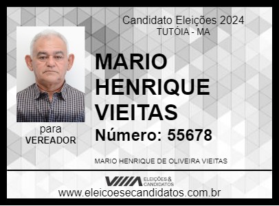 Candidato MARIO HENRIQUE VIEITAS 2024 - TUTÓIA - Eleições