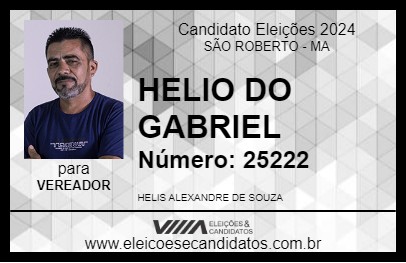 Candidato HELIO DO GABRIEL 2024 - SÃO ROBERTO - Eleições