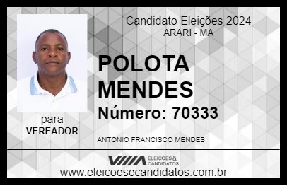 Candidato POLOTA MENDES 2024 - ARARI - Eleições