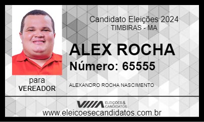 Candidato ALEX ROCHA 2024 - TIMBIRAS - Eleições