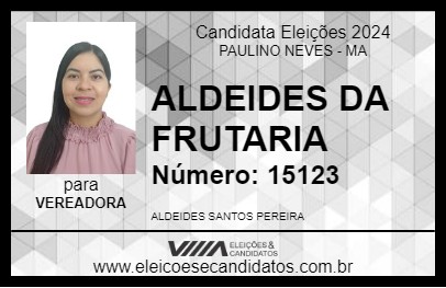 Candidato ALDEIDES DA FRUTARIA 2024 - PAULINO NEVES - Eleições