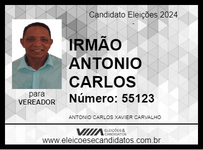 Candidato IRMÃO ANTONIO CARLOS 2024 - GOVERNADOR NUNES FREIRE - Eleições