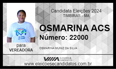 Candidato OSMARINA ACS 2024 - TIMBIRAS - Eleições