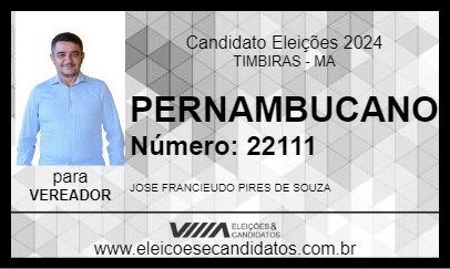 Candidato PERNAMBUCANO 2024 - TIMBIRAS - Eleições