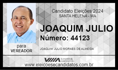 Candidato JOAQUIM JULIO 2024 - SANTA HELENA - Eleições