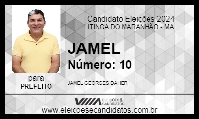 Candidato JAMEL 2024 - ITINGA DO MARANHÃO - Eleições