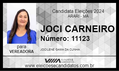 Candidato JOCI CARNEIRO 2024 - ARARI - Eleições