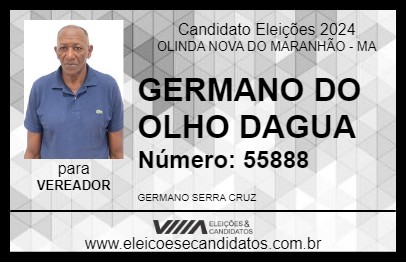 Candidato GERMANO DO OLHO DAGUA 2024 - OLINDA NOVA DO MARANHÃO - Eleições