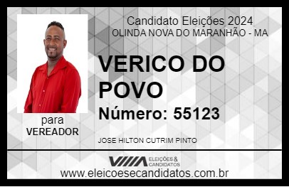 Candidato VERICO DO POVO 2024 - OLINDA NOVA DO MARANHÃO - Eleições