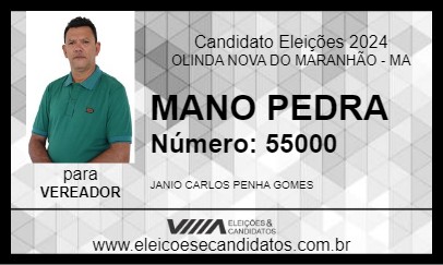 Candidato MANO PEDRA 2024 - OLINDA NOVA DO MARANHÃO - Eleições