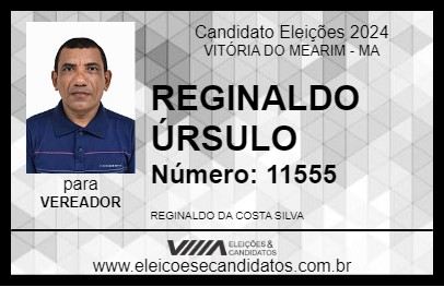 Candidato REGINALDO ÚRSULO 2024 - VITÓRIA DO MEARIM - Eleições