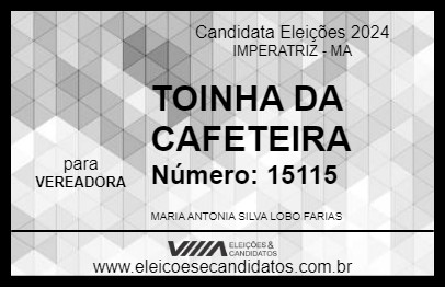 Candidato TOINHA DA CAFETEIRA 2024 - IMPERATRIZ - Eleições