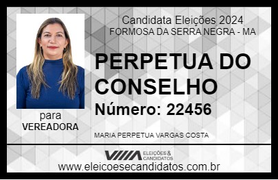 Candidato PERPETUA COSTA 2024 - FORMOSA DA SERRA NEGRA - Eleições