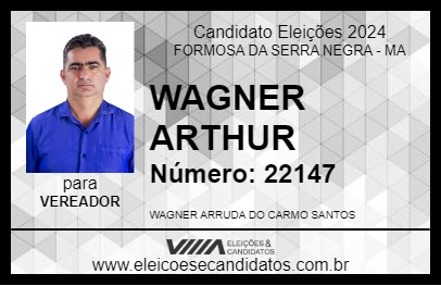 Candidato WAGNER ARTHUR 2024 - FORMOSA DA SERRA NEGRA - Eleições