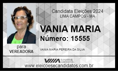 Candidato VANIA MARIA 2024 - LIMA CAMPOS - Eleições