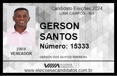 Candidato GERSON SANTOS 2024 - LIMA CAMPOS - Eleições