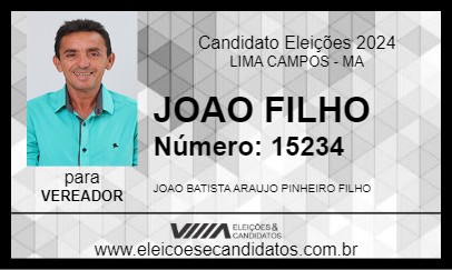 Candidato JOAO FILHO 2024 - LIMA CAMPOS - Eleições