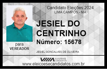 Candidato JESIEL DO CENTRINHO 2024 - LIMA CAMPOS - Eleições