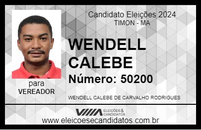 Candidato WENDELL CALEBE 2024 - TIMON - Eleições