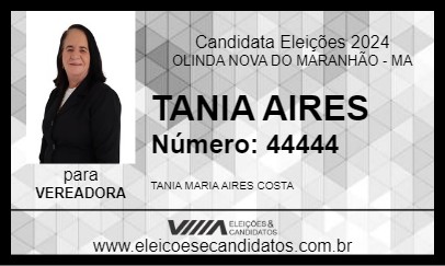 Candidato TANIA AIRES 2024 - OLINDA NOVA DO MARANHÃO - Eleições