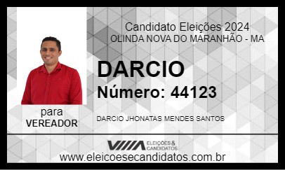 Candidato DARCIO 2024 - OLINDA NOVA DO MARANHÃO - Eleições