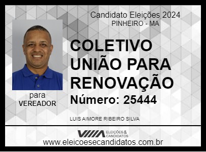 Candidato LUISINHO UNIÃO PARA RENOVAÇÃO 2024 - PINHEIRO - Eleições