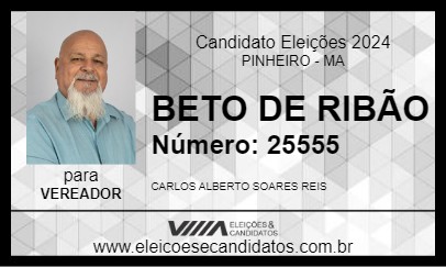 Candidato BETO DE RIBÃO 2024 - PINHEIRO - Eleições