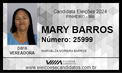 Candidato MARY BARROS 2024 - PINHEIRO - Eleições