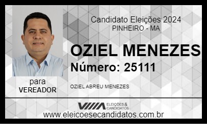 Candidato OZIEL MENEZES 2024 - PINHEIRO - Eleições