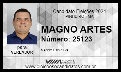 Candidato MAGNO ARTES 2024 - PINHEIRO - Eleições