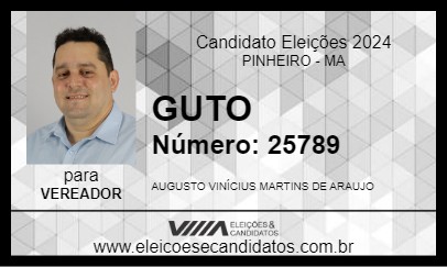 Candidato GUTO 2024 - PINHEIRO - Eleições