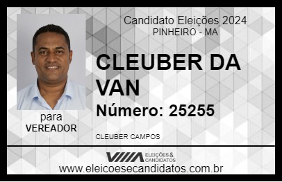 Candidato CLEUBER DA VAN 2024 - PINHEIRO - Eleições