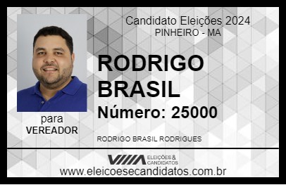 Candidato RODRIGO BRASIL 2024 - PINHEIRO - Eleições